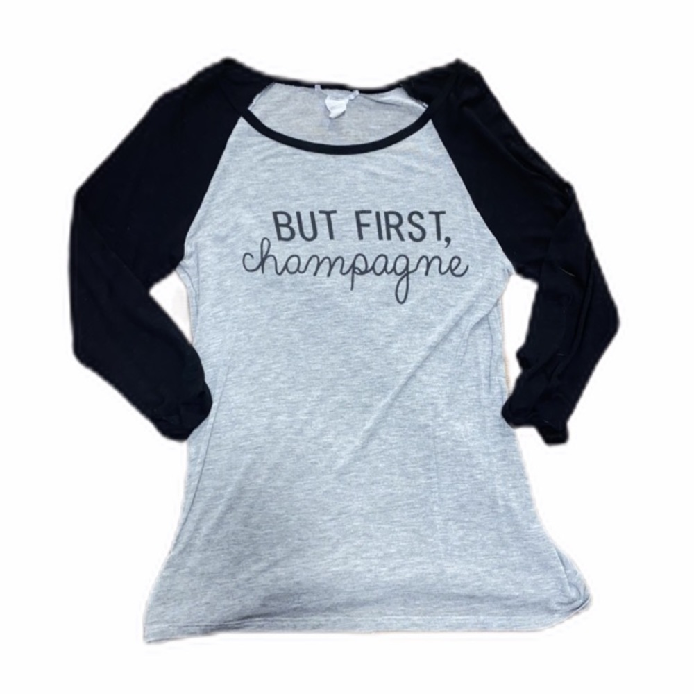 Nouvida But First, Champagne shirt